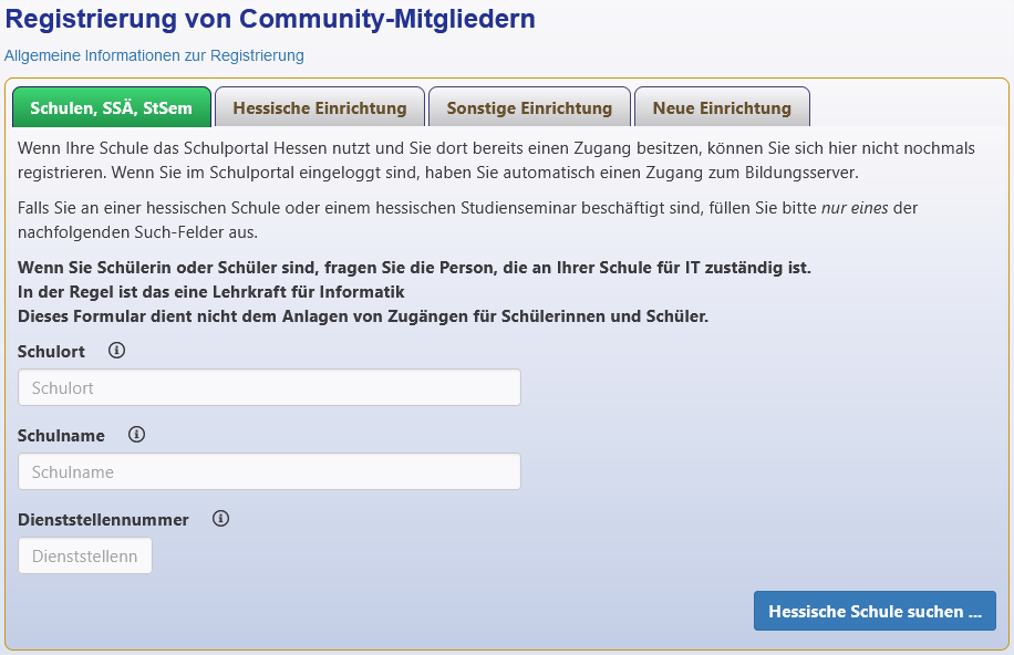 Registrierung