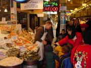 Seattle, "Pike Place Market", seafood, Verkäufer, Kinder