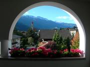 Partschins bei Meran, Kirche, Berge, Herbst