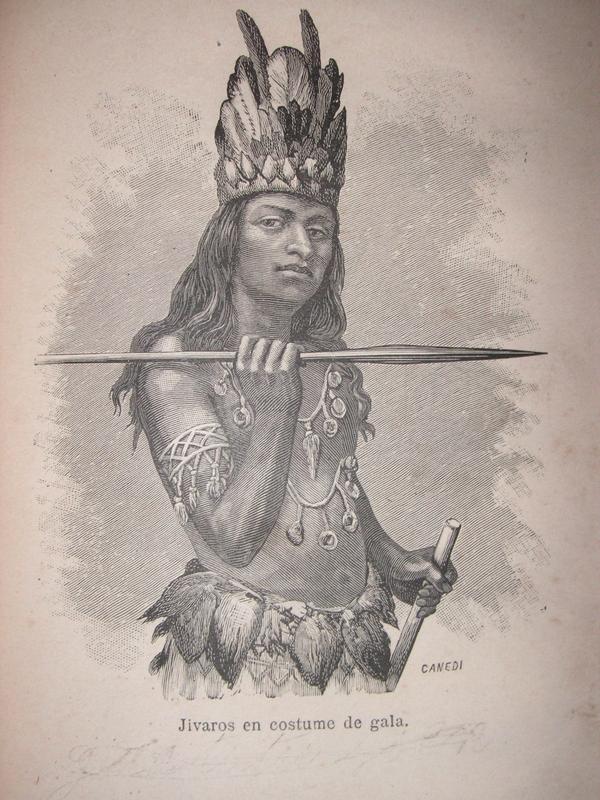 Shuar Indianer aus dem Amazonasgebiet